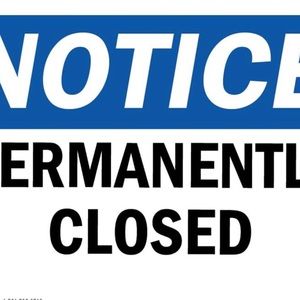 Permanently closed for business